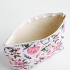 Косметичка на молнии простая, с рисунком «Розовый сад», белая/разноцветная 10188308