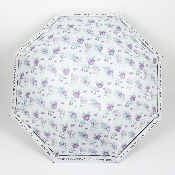 Зонт механический «The flower», эпонж, 4 сложения, 8 спиц, R = 48 см, цвет МИКС - фото 1927021186