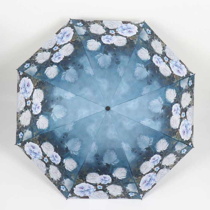 Зонт механический «Пионы», эпонж, 4 сложения, 8 спиц, R = 48 см, цвет МИКС - фото 1908044430