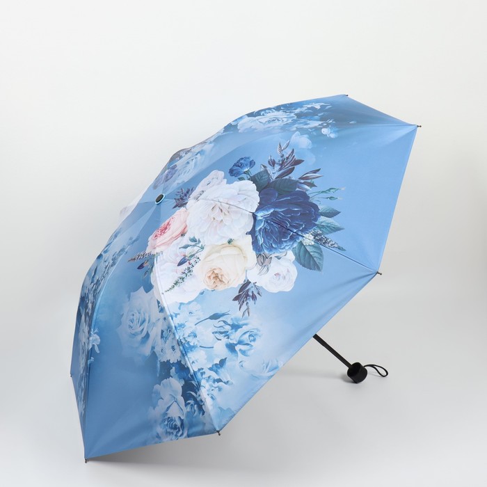 Зонт механический «Цветочный букет», эпонж, 4 сложения, 8 спиц, R = 48 см, цвет МИКС - фото 1908044437