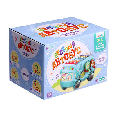 Развивающая игрушка ZABIAKA «Автобус», звуковые эффекты