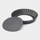 Форма для выпечки Доляна «Жаклин», d=13 см, разъёмная, антипригарное покрытие, чёрная - Фото 3