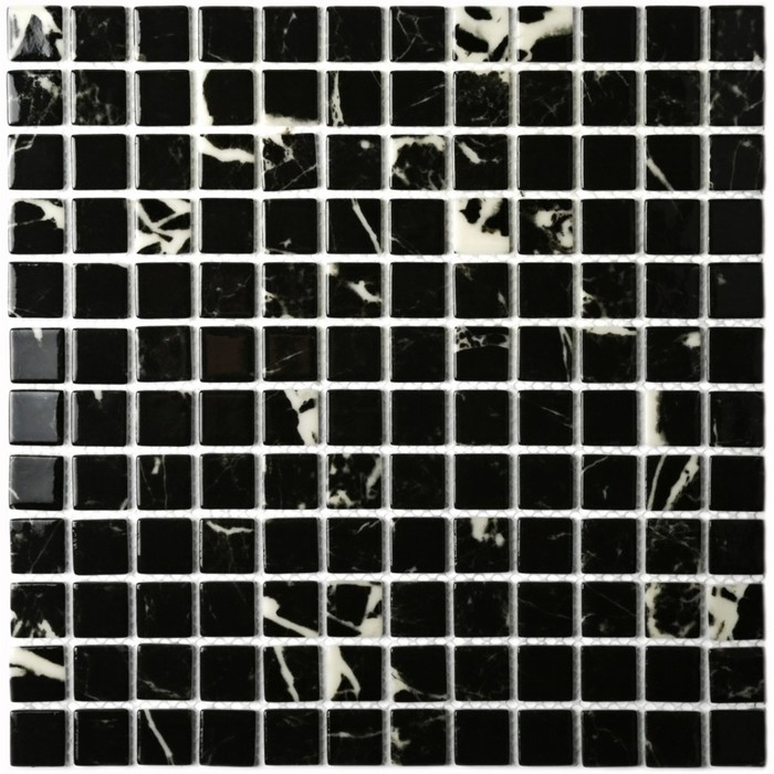 Мозаика стеклянная Bonaparte Mia black (glossy), 300x300x4 мм - Фото 1