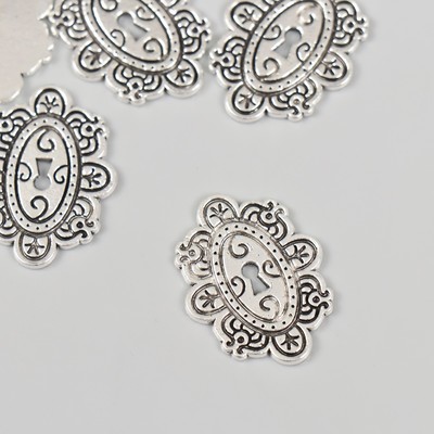 Декор металл для творчества «Узорная замочная скважина», 2.5×1.9 см