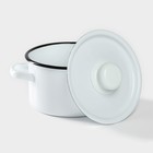 Кастрюля эмалированная, 1.5 л, d=15 см, цилиндрическая, цвет МИКС - Фото 2