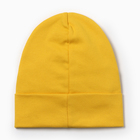Шапка детская с подворотом, цвет горчица, размер 50-54 - фото 23686498