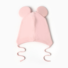 Шапка детская Мышка, цвет пудра, размер 42-46 - Фото 3