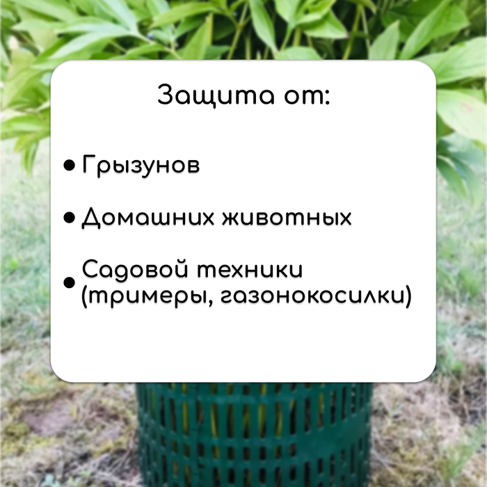 Защита стволов деревьев, 36 × 22 см, набор 4 шт., пластик