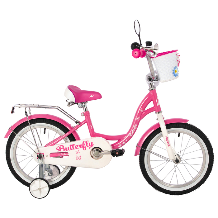 Велосипед 16" Novatrack BUTTERFLY, цвет розовый - Фото 1