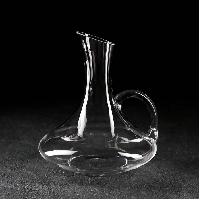 УЦЕНКА Декантер стеклянный с ручкой «Мэрло», 1,9 л - Фото 1