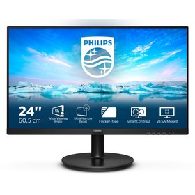 Монитор Philips 23.8&quot; 241V8L(00/01) черный VA LED 16:9 HDMI матовая 250cd 178гр/178гр 1920x   103390