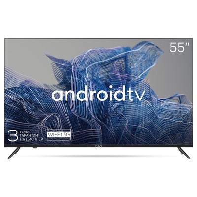 Телевизор LED Kivi 55" 55U740NB Android TV черный 4K Ultra HD 60Hz DVB-T DVB-T2 DVB-C USB W   103393