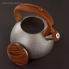 УЦЕНКА Чайник со свистком из нержавеющей стали Magistro Stone, 2,7 л, ручка soft-touch, индукция, цвет серый - Фото 3