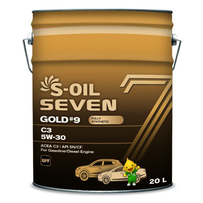 Автомобильное масло S-OIL 7 GOLD #9 C3  5W-30 синтетика, 20 л