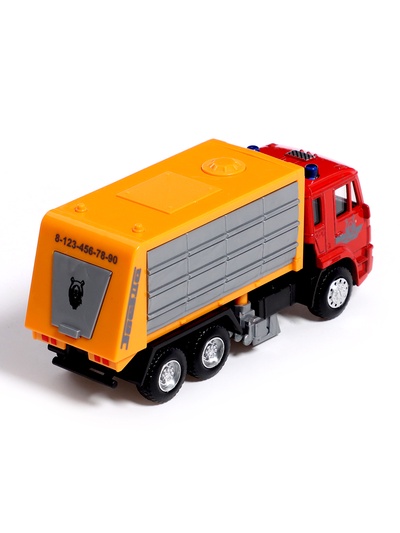 Грузовик металлический «КАМАЗ. Мусоровоз», 1:54, инерционный