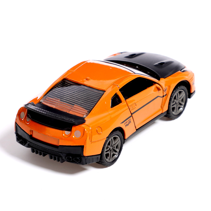 Машина металлическая «Ночные гонки», инерцинная, 1:32, открываются двери, звуковые и световые эффекты, цвет оранжевый - фото 1905137534