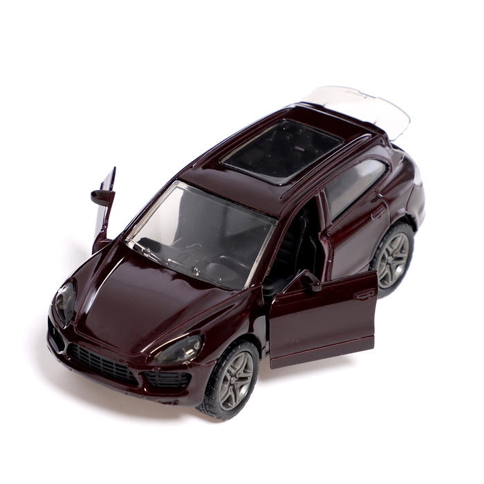 Машина металлическая «Каен», инерция, 1:32, открываются двери, световые и звуковые эффекты, цвет коричневый