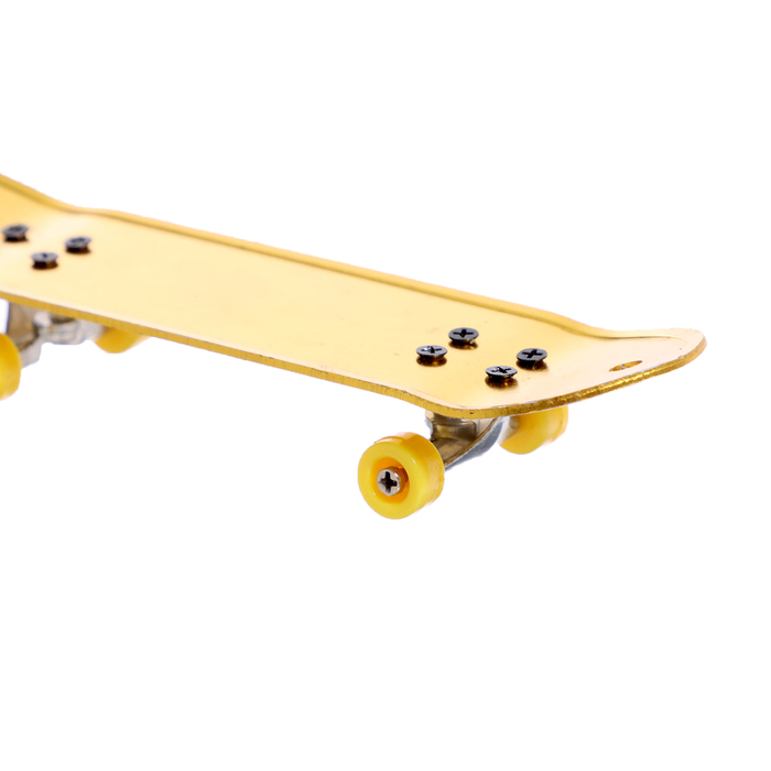 Фингерборд металлический «Золотой трюк», 2 комплекта колёс, ключ, цвет МИКС - фото 1887453680