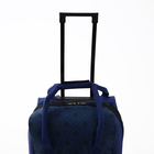 Чемодан на молнии, дорожная сумка, набор 2 в 1, цвет синий - Фото 4