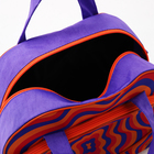 Чемодан на молнии, дорожная сумка, набор 2 в 1, цвет сиреневый/оранжевый - Фото 12