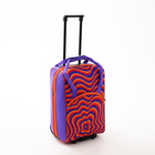 Чемодан на молнии, дорожная сумка, набор 2 в 1, цвет сиреневый/оранжевый - Фото 3