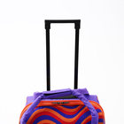Чемодан на молнии, дорожная сумка, набор 2 в 1, цвет сиреневый/оранжевый - Фото 4