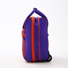 Чемодан на молнии, дорожная сумка, набор 2 в 1, цвет сиреневый/оранжевый - Фото 7