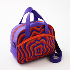 Чемодан на молнии, дорожная сумка, набор 2 в 1, цвет сиреневый/оранжевый - Фото 10