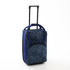 Чемодан на молнии, дорожная сумка, набор 2 в 1, цвет синий - Фото 3