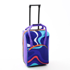 Чемодан на молнии, дорожная сумка, набор 2 в 1, цвет фиолетовый - Фото 3
