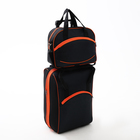 Чемодан на молнии, дорожная сумка, набор 2 в 1, цвет чёрный/оранжевый - фото 11996690