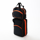 Чемодан на молнии, дорожная сумка, набор 2 в 1, цвет чёрный/оранжевый - Фото 2