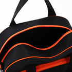 Чемодан на молнии, дорожная сумка, набор 2 в 1, цвет чёрный/оранжевый - Фото 12