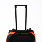 Чемодан на молнии, дорожная сумка, набор 2 в 1, цвет чёрный/оранжевый - Фото 4