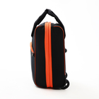 Чемодан на молнии, дорожная сумка, набор 2 в 1, цвет чёрный/оранжевый - Фото 6