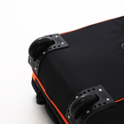 Чемодан на молнии, дорожная сумка, набор 2 в 1, цвет чёрный/оранжевый - Фото 8
