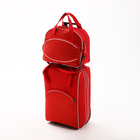 Чемодан на молнии, дорожная сумка, набор 2 в 1, цвет красный - Фото 2