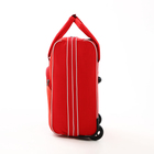 Чемодан на молнии, дорожная сумка, набор 2 в 1, цвет красный - Фото 6