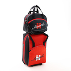Чемодан на молнии, дорожная сумка, набор 2 в 1, цвет чёрный/красный - фото 296641277