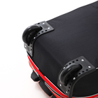 Чемодан на молнии, дорожная сумка, набор 2 в 1, цвет чёрный/красный - фото 23713020