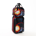Чемодан на молнии, дорожная сумка, набор 2 в 1, цвет чёрный/красный - фото 321080001