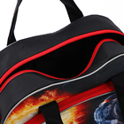 Чемодан на молнии, дорожная сумка, набор 2 в 1, цвет чёрный/красный - Фото 12