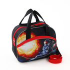 Чемодан на молнии, дорожная сумка, набор 2 в 1, цвет чёрный/красный - Фото 10