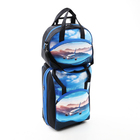 Чемодан на молнии, дорожная сумка, набор 2 в 1, цвет чёрный/голубой - Фото 1