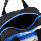 Чемодан на молнии, дорожная сумка, набор 2 в 1, цвет чёрный/голубой - Фото 12