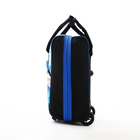 Чемодан на молнии, дорожная сумка, набор 2 в 1, цвет чёрный/голубой - Фото 5