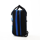 Чемодан на молнии, дорожная сумка, набор 2 в 1, цвет чёрный/голубой - Фото 6