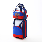 Чемодан на молнии, дорожная сумка, набор 2 в 1, цвет синий/триколор - Фото 2