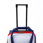 Чемодан на молнии, дорожная сумка, набор 2 в 1, цвет синий/триколор - Фото 4