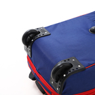 Чемодан на молнии, дорожная сумка, набор 2 в 1, цвет синий/триколор - Фото 8